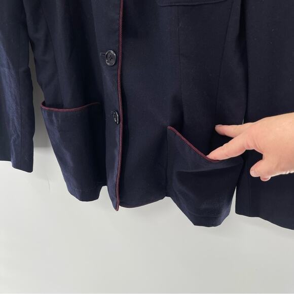 Ralph Ralph Lauren Vintage Crested Wool Navy Blue Maroon Details Rare Blazer 8 - Picture 5 of 9